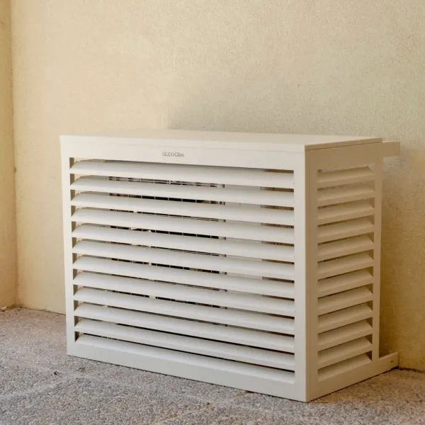 Cache climatisation en Alu RAL 1015 Ivoire Clair