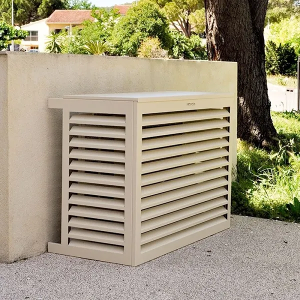 Cache climatisation en Alu RAL 1015 Ivoire Clair