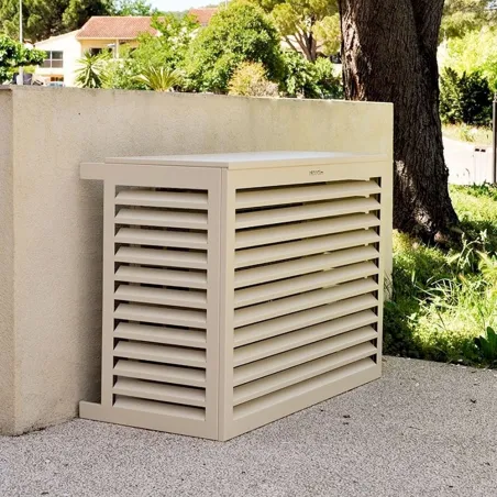 Cache climatisation en Alu RAL 1015 Ivoire Clair