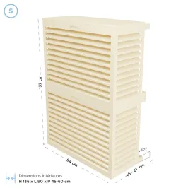 Cache climatisation modèle double en Alu RAL 1015 Ivoire Clair 2