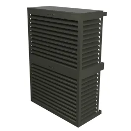 Cache climatisation modèle double en Alu RAL 7022 Gris terre d'ombre
