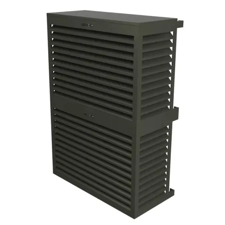 Cache climatisation modèle double en Alu RAL 7022 Gris terre d'ombre
