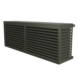 Cache climatisation modèle double latéral en Alu RAL 7022 Gris terre d'ombre