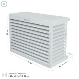 Cache climatisation en Alu RAL 7035 Gris Clair 2