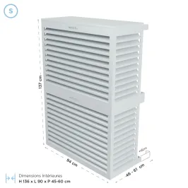 Cache climatisation modèle double en Alu RAL 7035 Gris Clair 2