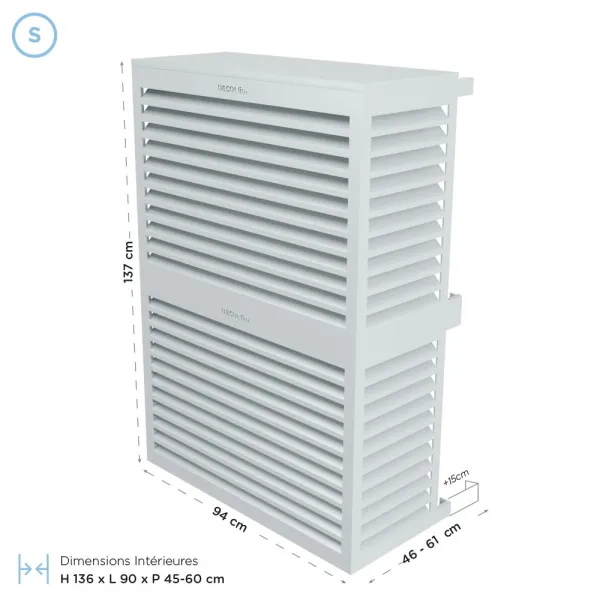 Cache climatisation modèle double en Alu RAL 7035 Gris Clair