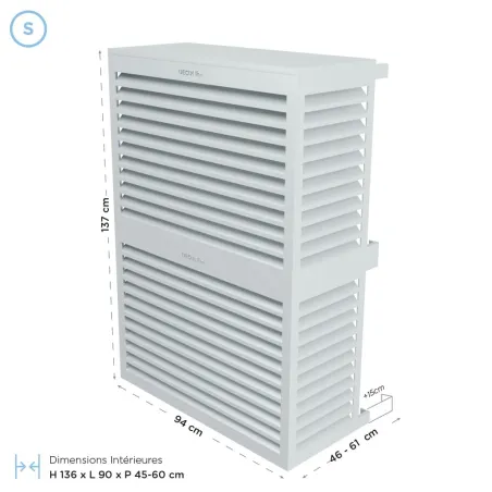 Cache climatisation modèle double en Alu RAL 7035 Gris Clair