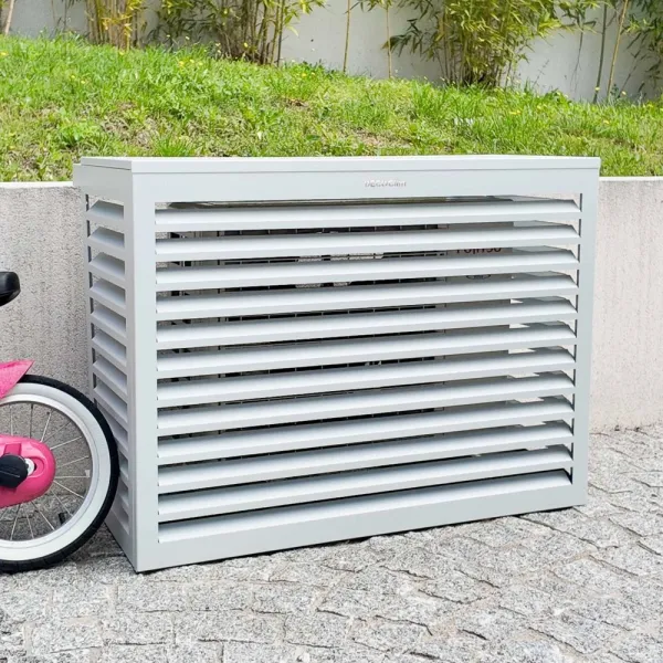 Cache climatisation en Alu RAL 7035 Gris Clair