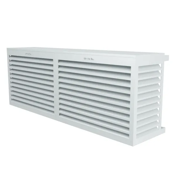 Cache climatisation modèle double latéral en Alu RAL 7035 Gris Clair