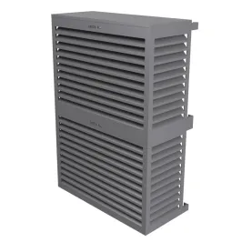 Cache climatisation modèle double en Alu RAL 7037 Gris Poussière