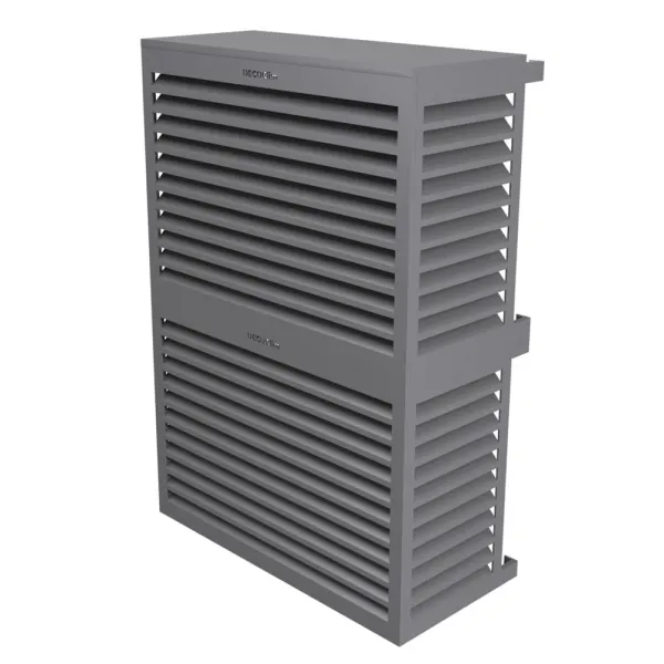 Cache climatisation modèle double en Alu RAL 7037 Gris Poussière