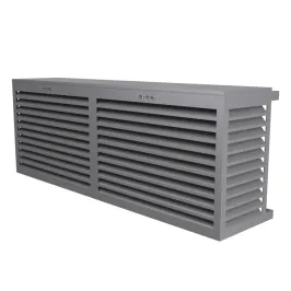 Cache climatisation modèle double latéral en Alu RAL 7037 Gris Poussière