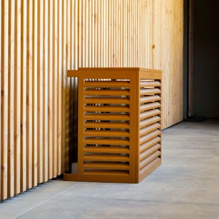 Cache climatisation en Alu RAL 8003 Brun argile