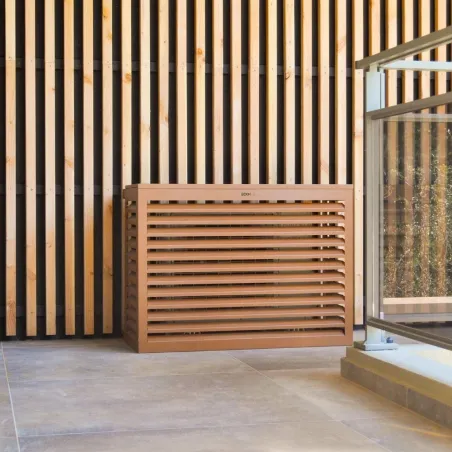 Cache climatisation en Alu RAL 8003 Brun argile