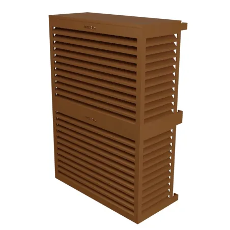 Cache climatisation modèle double en Alu RAL 8003 Brun Argile