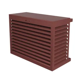 Cache climatisation en Alu RAL 8012 Brun rouge