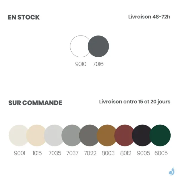 Cache climatisation en Alu RAL 8012 Brun rouge