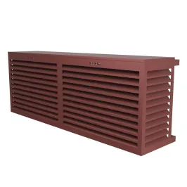 Cache climatisation modèle double latéral en Alu RAL 8012 Brun Rouge