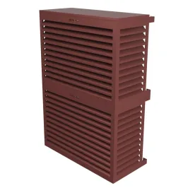 Cache climatisation modèle double en Alu RAL 8012 Brun Rouge