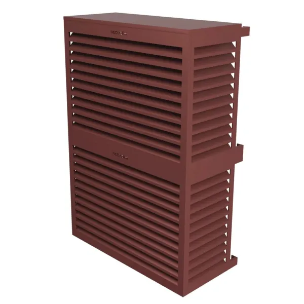 Cache climatisation modèle double en Alu RAL 8012 Brun Rouge