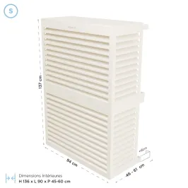 Cache climatisation modèle double en Alu RAL 9001 Blanc Crème 2