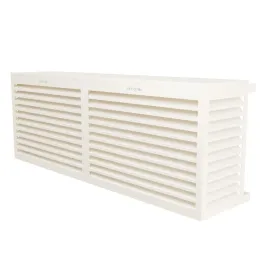 Cache climatisation modèle double latéral en Alu RAL 9001 Blanc Crème