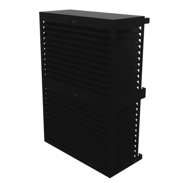 Cache climatisation modèle double en Alu RAL 9005 Noir Foncé