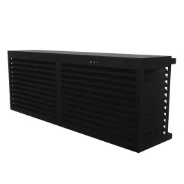 Cache climatisation modèle double latéral en Alu RAL 9005 Noir Foncé