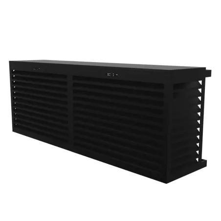 Cache climatisation modèle double latéral en Alu RAL 9005 Noir Foncé