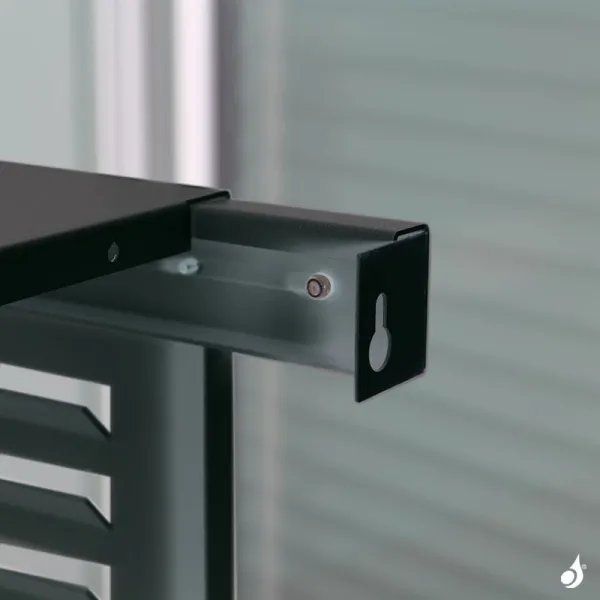 Cache climatisation modèle double latéral en Alu RAL 9005 Noir Foncé