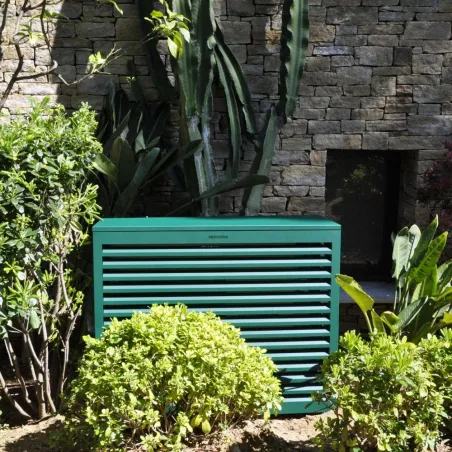 Cache climatisation en Alu RAL 6005 Vert Mousse