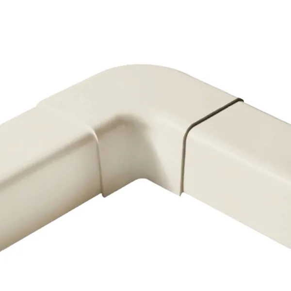 Angle plat à 90° pour goulotte Artiplastic couleur Ivoire