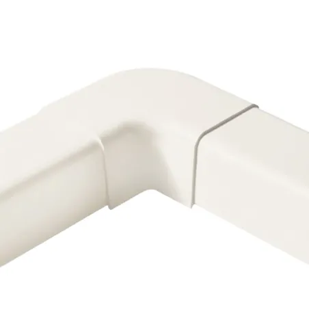 Angle plat à 90° pour goulotte Artiplastic couleur Blanc