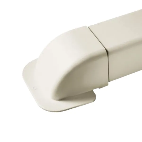 Courbe à mur pour goulotte Artiplastic couleur Ivoire