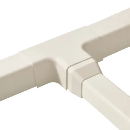 Déviation en T pour goulotte Artiplastic couleur Ivoire