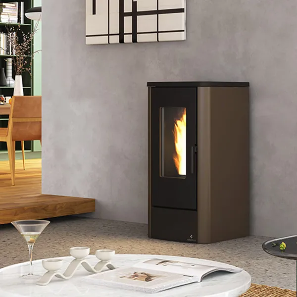 Poêle à granulés ventilé Ravelli Easy 12 Puissance 12kW Sortie Fumée Postérieure