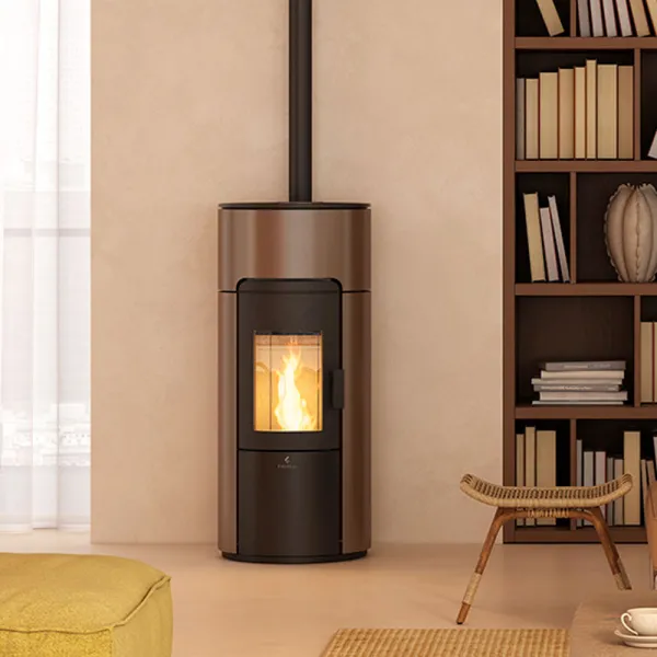 Poêle à granulés étanche Ravelli Circular 9 Puissance 9kW Sortie Fumée Coaxiale Supérieure