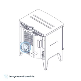 Kit sortie fumées par l'arrière Ø 8 cm pour poêle à granulés Ravelli Mild