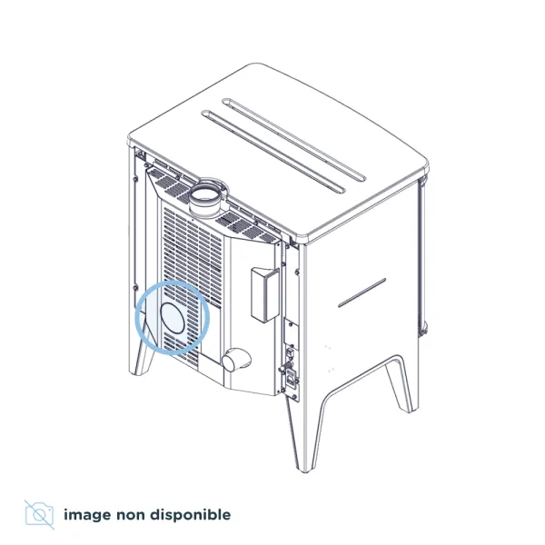 Kit sortie fumées par l'arrière Ø 8 cm pour poêle à granulés Ravelli Mild