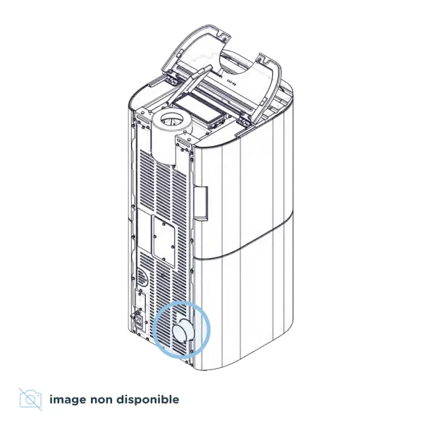 Kit sortie fumées par l'arrière Ø 8 cm pour poêle à granulés Ravelli Hoop