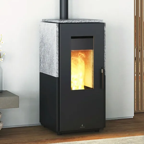 Poêle à granulés étanche Ravelli Block 9 Puissance 9kW WiFi Sortie Fumée Supérieure