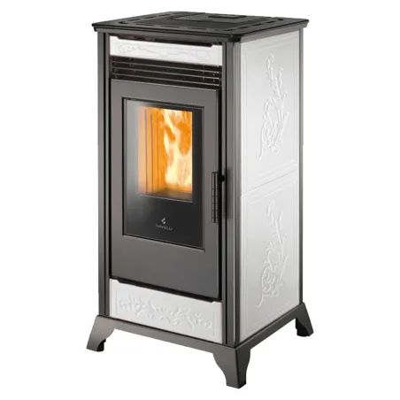 Poêle à granulés ventilé Ravelli RV 110 Puissance 11.5 kW Sortie Fumée Postérieure