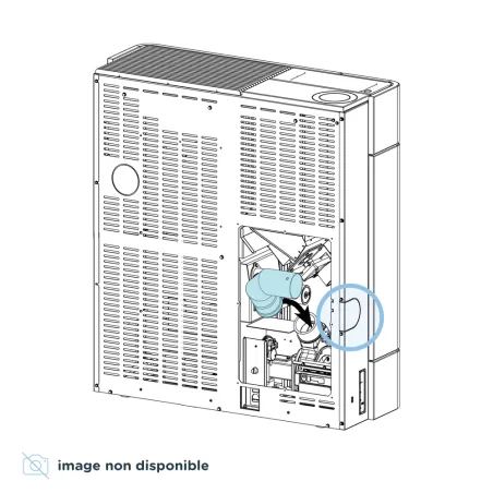 Kit sortie fumées latérale Ø 8 cm pour poêle à granulés Ravelli Elettra