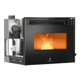 Insert à granulés ventilé Ravelli RBV 7010 Compact Puissance 10.2kW Sortie Fumée Supérieure