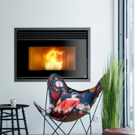 Insert à granulés canalisable Ravelli RCV 1000 Puissance 10.5kW Sortie Fumée Supérieure