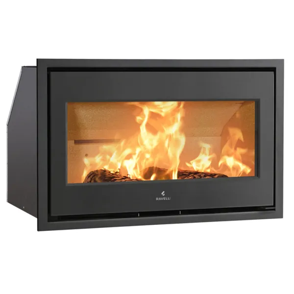 Cheminée à bois Ravelli Zeus Puissance 7kW Sortie Fumée Supérieure