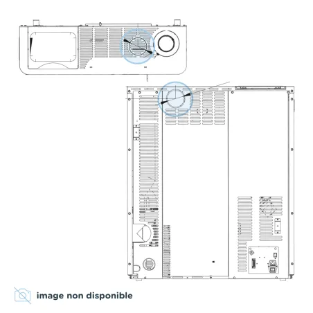 Kit canalisation Pro2 Palazzetti pour poêles à pellets Palazzetti ventilateur additionnel raccord collier plaque de support