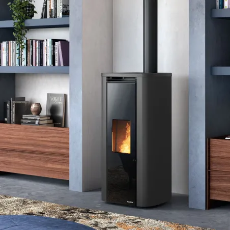 Poêle à granulés étanche Palazzetti Theo TC 6 US Puissance 6kW Sortie Fumée Supérieure