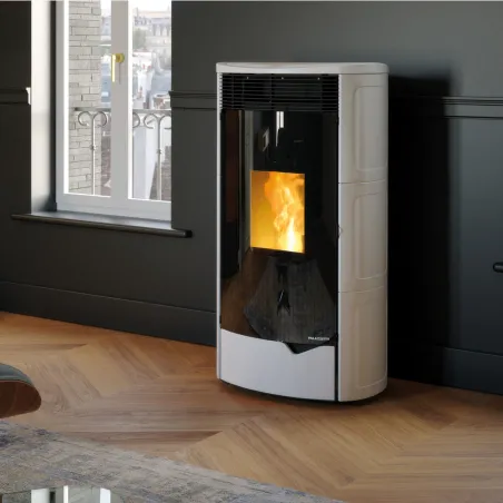 Poêle à granulés étanche Palazzetti Nadine TC 9 Puissance 9kW Sortie Fumée Postérieure