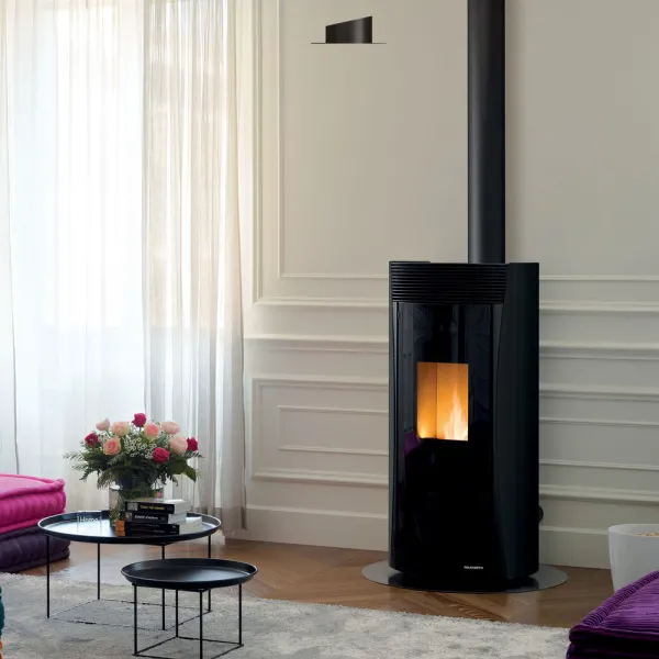 Poêle à granulés étanche Palazzetti Ecofire Vivienne TC 9 US Puissance 9.3kW Sortie Fumée Coaxiale Ø8/13cm